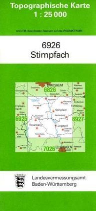 Topographische Karte Baden-Württemberg Stimpfach