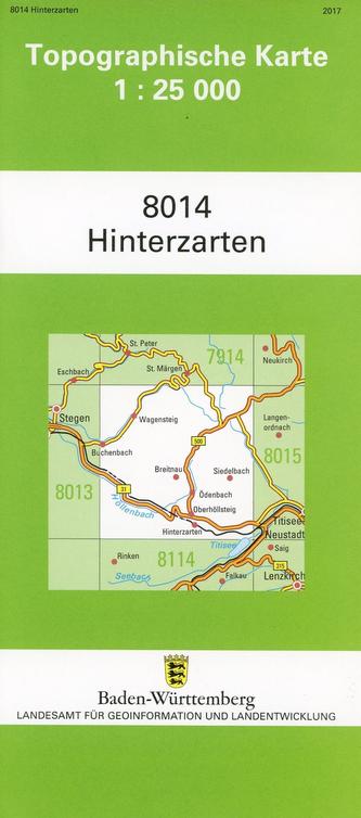Topographische Karte Baden-Württemberg Hinterzarten