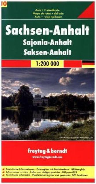 Freytag & Berndt Autokarte Sachsen-Anhalt / Sajonia-Anhalt / Saksen-Anhalt. Saxony-Anhalt / Saxe-Anhalt / Sassonia-Anhalt