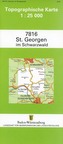 Topographische Karte Baden-Württemberg St. Georgen im Schwarzwald