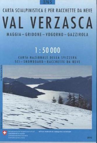 Landeskarte der Schweiz Val Verzasca, Carta scialpinistica e per racchette da neve