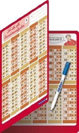 Ich übe alle Divisionsaufgaben mit Stift