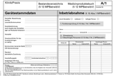 Medizinproduktebuch - Bestandsverzeichnis
