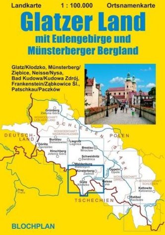 Landkarte Glatzer Land